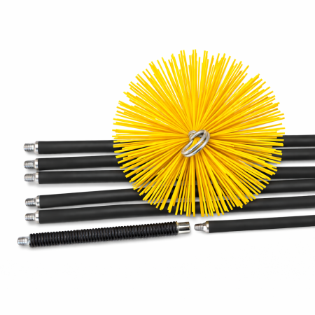 TRUSE SI ACCESORII PROFESIONALE DE CURATARE HORN - trusa-profesionala-curatare-hornuri-d180-8m-perie-nylon