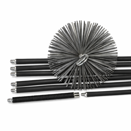 TRUSE SI ACCESORII PROFESIONALE DE CURATARE HORN - Trusa profesionala de curatat hornuri 8m cu arc si perie otel plat D150