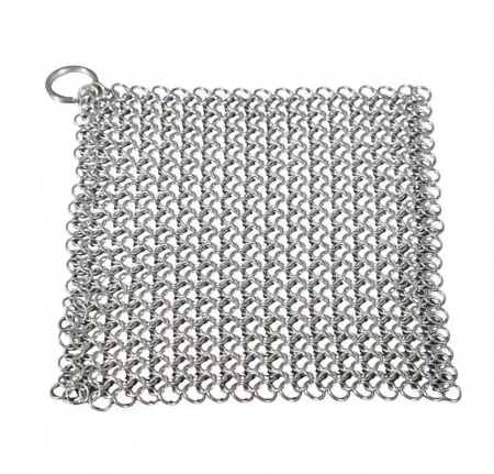 Accesorii pentru grătare - UNEALTA CU ZALE DIN INOX PENTRU CURATAT VASE DIN FONTA 18 x 18 cm CAMP CHEF CC-CMS7