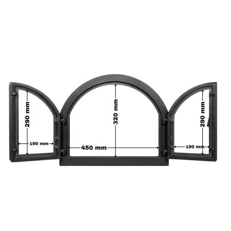 UȘĂ CUPTOR BARBEQUE CU DOUĂ DESCHIDERI + TERMOMETRU 300 GRADE [2]