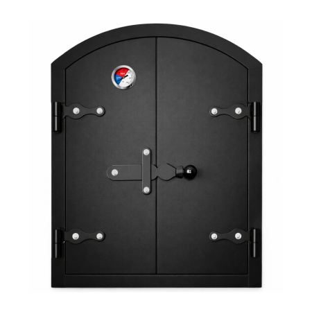 ACCESORII SOBĂ, ȘEMINEU ȘI CUPTOR - Ușă afumătoare din oțel 600x500 mm cu termometru 300°C