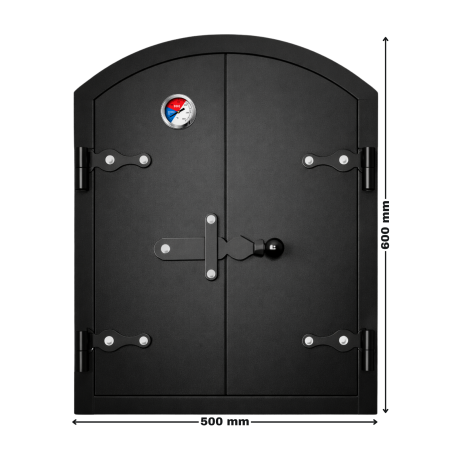 Ușă afumătoare din oțel 600x500 mm cu termometru 300°C [1]