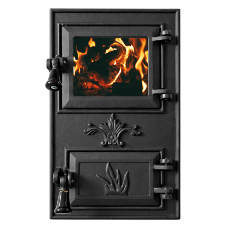 Uși pentru sobă și șemineu - usa-semineu-cu-geam-model-dreptunghiular-500x300