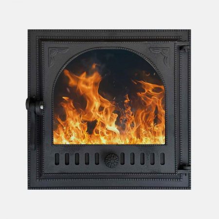 Uși pentru sobă și șemineu - USA SEMINEU CU STICLA 480 x 480 mm