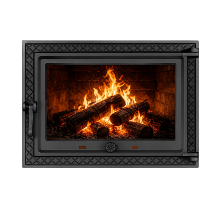 Uși pentru sobă și șemineu - USA SEMINEU CU STICLA ROMB