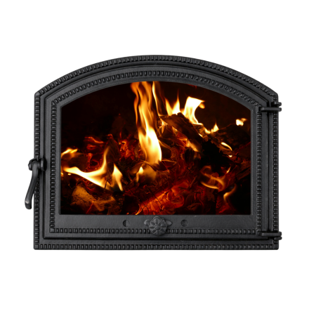 Uși de cuptor - usa-semineu-cuptor-semirotund-fonta-geam-570x480