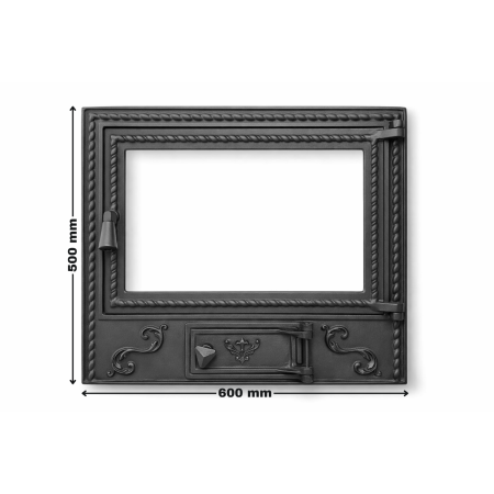 UȘĂ ȘEMINEU DIN FONTĂ CU STICLĂ 600 x 500 mm [1]