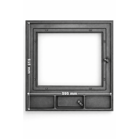 UȘĂ ȘEMINEU DIN FONTĂ CU STICLĂ 640 x 655 mm [3]