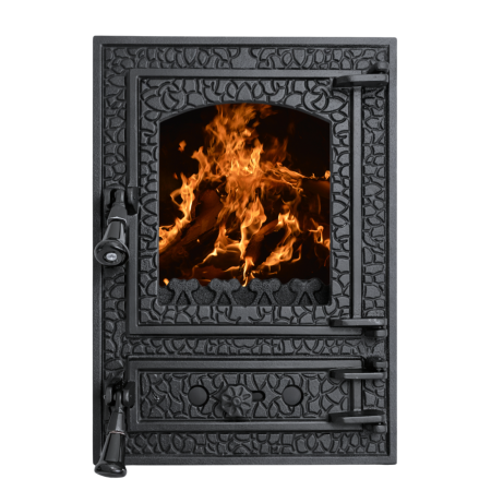 Uși pentru sobă și șemineu - usa-semineu-fonta-rustic-mic-505x370-mm