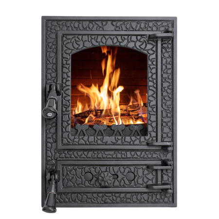 Uși pentru sobă și șemineu - usa-semineu-fonta-rustic-mic-505x370-mm