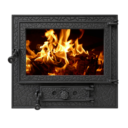 Uși pentru sobă și șemineu - usa-semineu-fonta-cu-sticlă-panoramic-mare-500x580