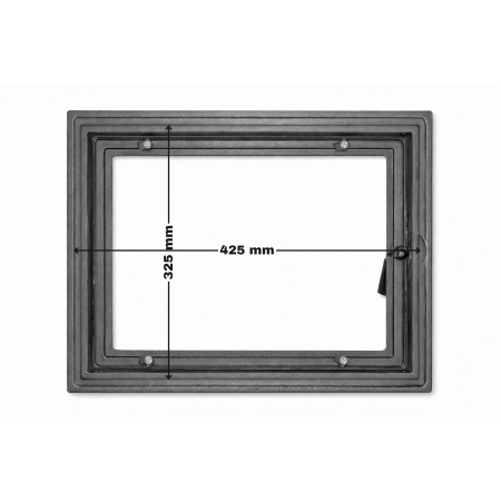 Usa semineu fonta cu sticla termorezistenta 480x380 mm [2]