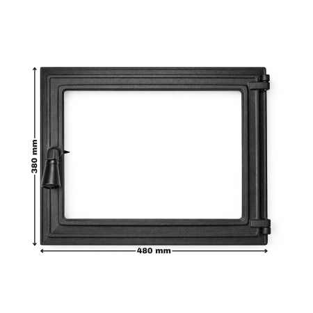 Usa semineu fonta cu sticla termorezistenta 480x380 mm [1]