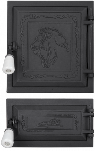 Uși pentru sobă și șemineu - UȘA SOBĂ + CENUȘAR LEO