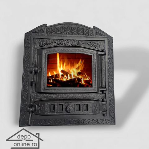 Uși pentru sobă și șemineu - USA SOBA/SEMINEU DIN FONTA, DESIGN ORNAMENTAL