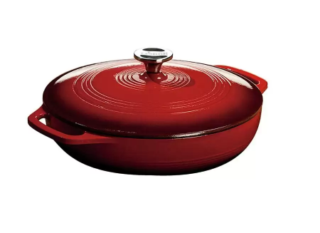 Vase pentru gătit din fontă - VAS DIN FONTA EMAILATA CU CAPAC 3.4 L LODGE L-EC3CC43