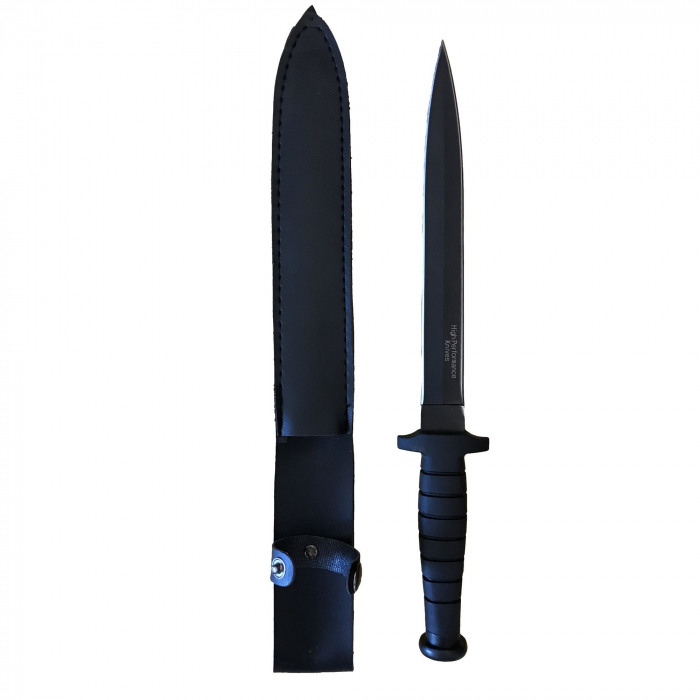 Set camping Ideallstore, topor Pirate Skull si cutit cu tais dublu, otel inoxidabil, negru [5]
