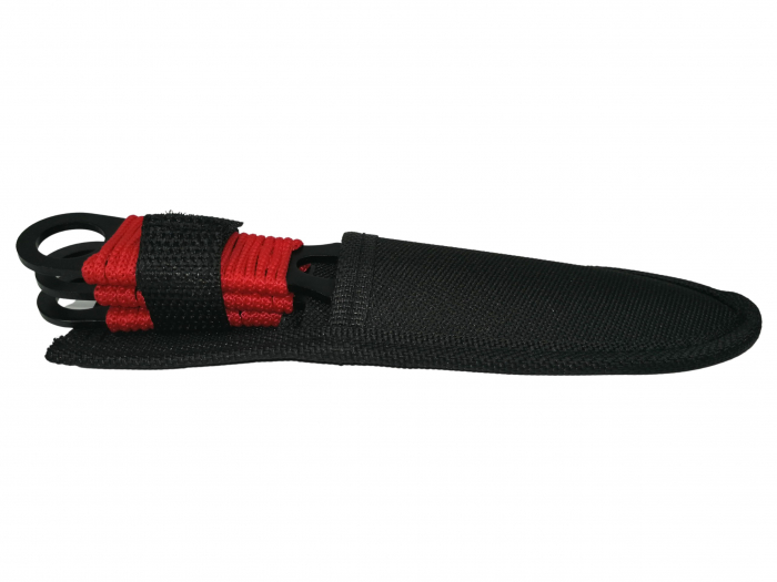Set trei cutite de aruncat IdeallStore®, Red Fury, otel inoxidabil, 19 cm [6]