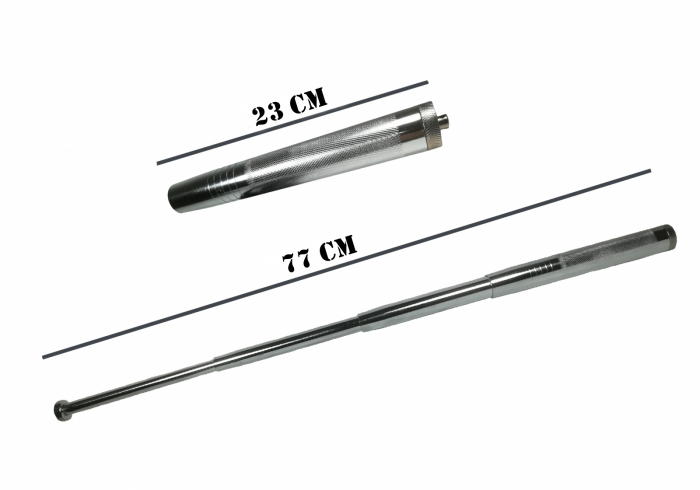 Baston cu electrosoc si lanterna, TW-809, baston telescopic, 77 cm, cadou [3]