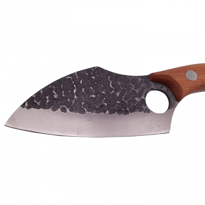 Cutit-satar, japonez, IdeallStore®, forjat manual, full tang 27 cm, otel inoxidabil, maner lemn, husa piele [5]