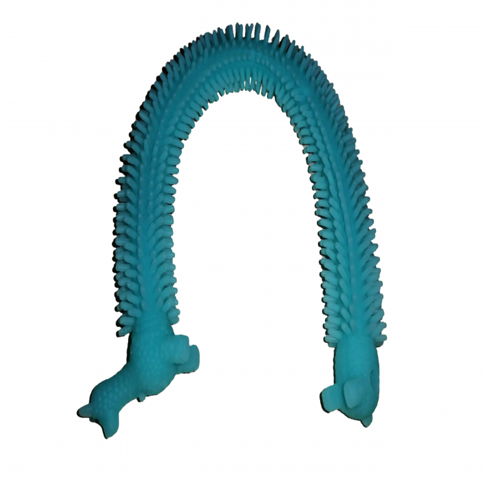 Jucarie senzoriala superelastica, antistres, Gummy Llama, cauciuc, 21 cm, albastru [5]