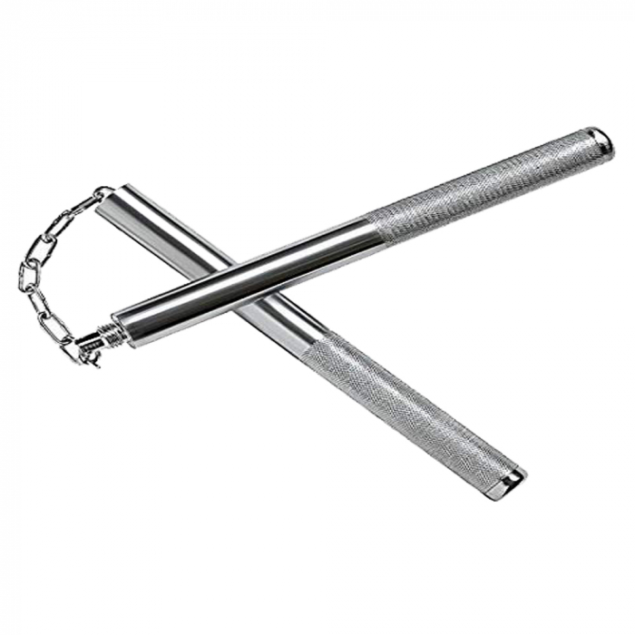 Nunceag-nunchucku, metalic, argintiu, 27 cm [2]