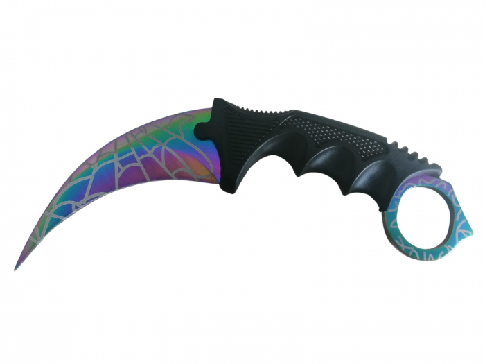 Cutit karambit de vanatoare IdeallStore®, Rainbow Web, 18.5 cm, multicolor [2]