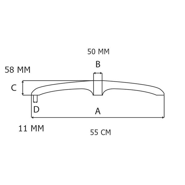 Bază pentru scaun directorial, plastic, 55 cm, neagru [2]