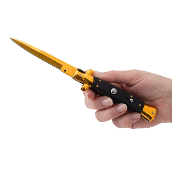 Set doua bricege, DEPOX®, finisaj auriu – design italian clasic, husă inclusă, 22 cm, auriu/multicolor [8]