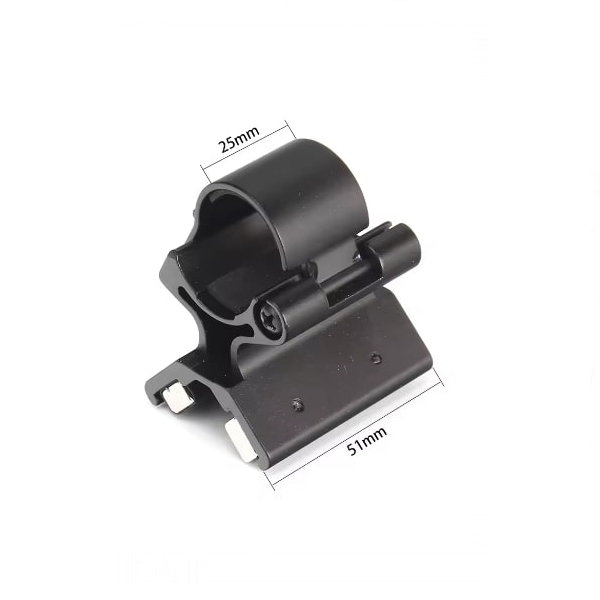 Suport magnetic lanterna vanatoare, diametru 25 mm, aluminiu, negru [2]