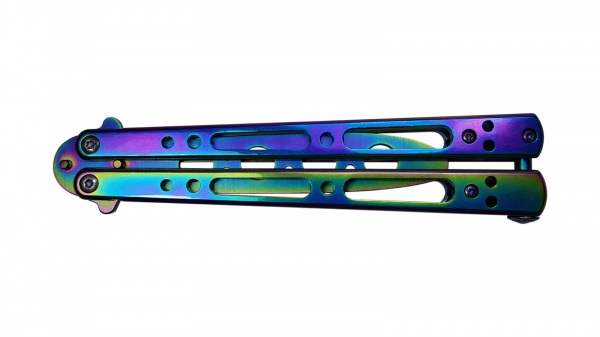 Briceag fluture de antrenament IdeallStore®, otel inoxidabil, Rainbow Dash, multicolor, 21.5 cm [2]