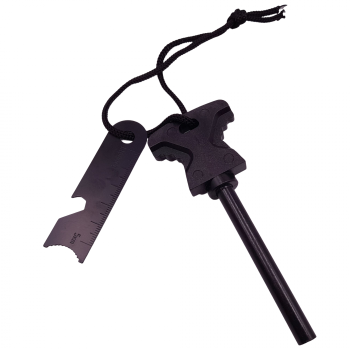 Amnar pentru camping IdeallStore®, Ultimate Survival, otel inoxidabil, 11.5 cm, negru [2]