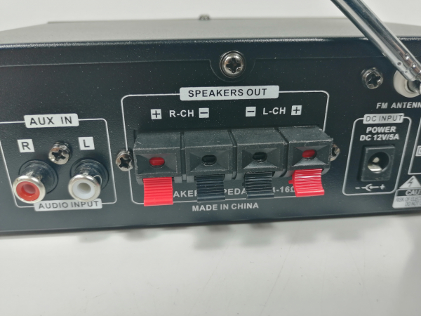 Amplificator bluetooth digital, tip Statie, 2 x 30 W, intrari USB-SD, doua intrari microfon [6]