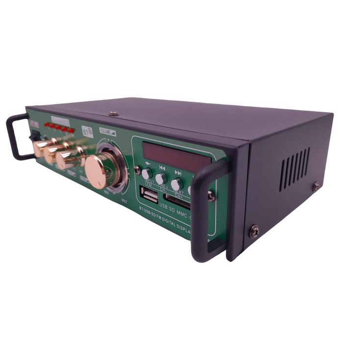Amplificator digital IdeallStore®, BT-680 Experience, tip Statie, 2x10 W, Bluetooth, telecomanda, intrari USB, SD CARD, microfon [3]
