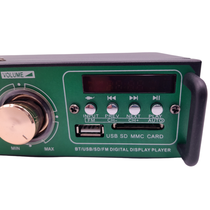 Amplificator digital IdeallStore®, BT-680 Experience, tip Statie, 2x10 W, Bluetooth, telecomanda, intrari USB, SD CARD, microfon [4]