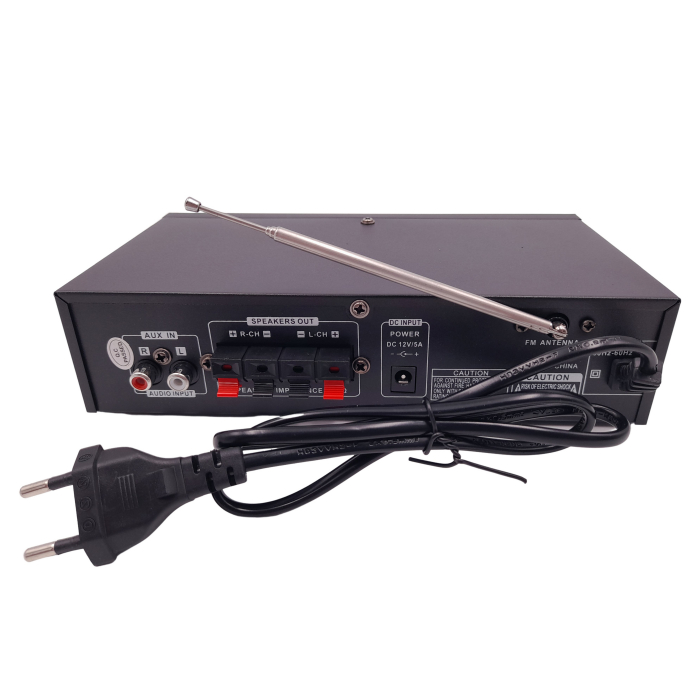 Amplificator digital IdeallStore®, BT-680 Experience, tip Statie, 2x10 W, Bluetooth, telecomanda, intrari USB, SD CARD, microfon [6]