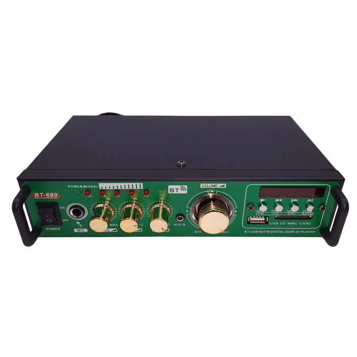 Amplificator digital IdeallStore®, BT-680 Experience, tip Statie, 2x10 W, Bluetooth, telecomanda, intrari USB, SD CARD, microfon [2]
