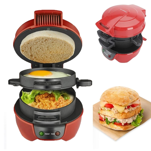 Aparat de Burgeri, 600W, placi antiaderente, incalzire uniforma,180° [3]