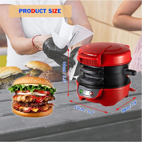 Aparat de Burgeri, 600W, placi antiaderente, incalzire uniforma,180° [4]