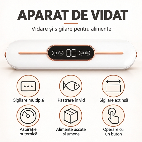 Aparat electric de vidat alimente DEPOX®, 90W, moduri pentru alimente uscate și umede [2]