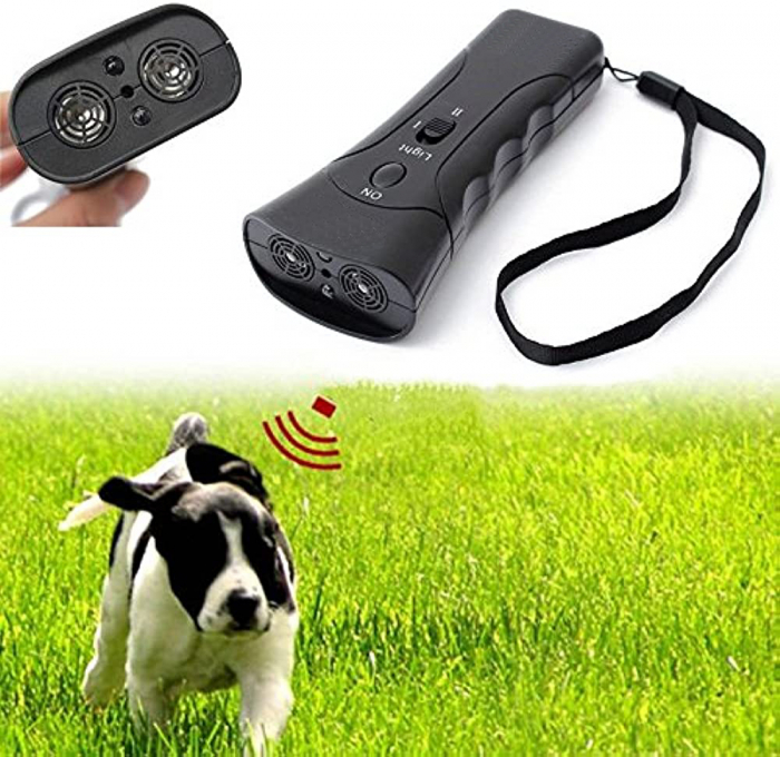 Aparat portabil cu ultrasunete impotriva cainilor agresivi IdeallStore®, Bye Doggie, plastic, 13.5 cm, negru [5]