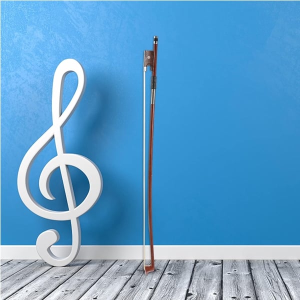 Arcus pentru vioara 1/8 DEPOX®, lemn, fibre sintetice, maro, 51 cm [10]