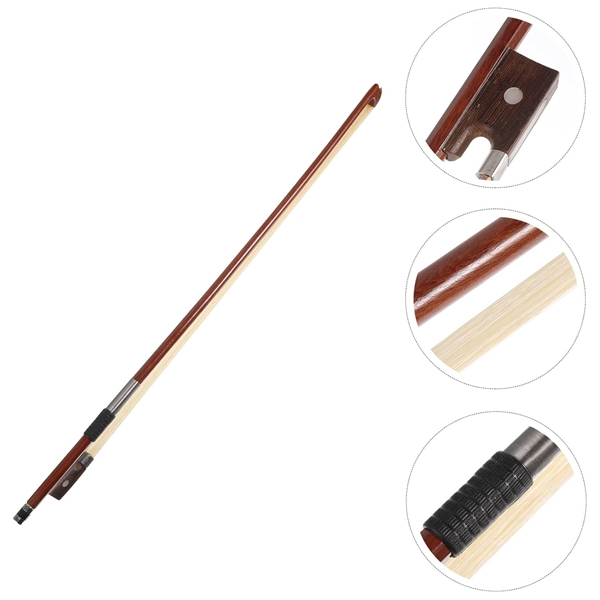 Arcus pentru vioara 1/8 DEPOX®, lemn, fibre sintetice, maro, 51 cm [5]