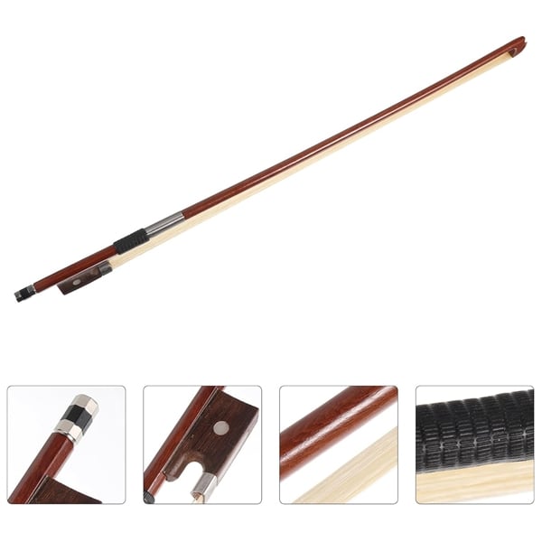 Arcus pentru vioara 1/8 DEPOX®, lemn, fibre sintetice, maro, 51 cm [6]