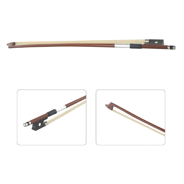 Arcus pentru vioara 1/4, lemn, fibre sintetice, maro, 55 cm [2]