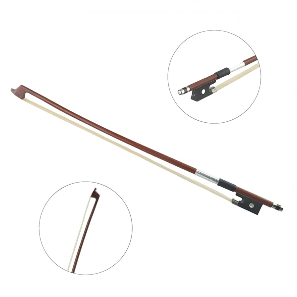Arcus pentru vioara 1/4, lemn, fibre sintetice, maro, 55 cm [4]