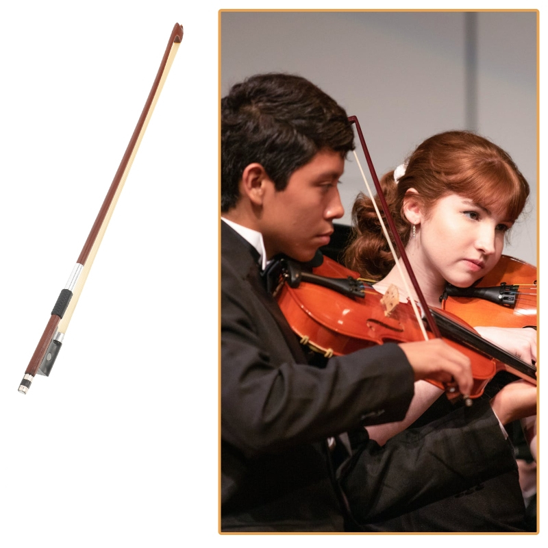 Arcus pentru vioara 1/8 DEPOX®, lemn, fibre sintetice, maro, 51 cm [9]