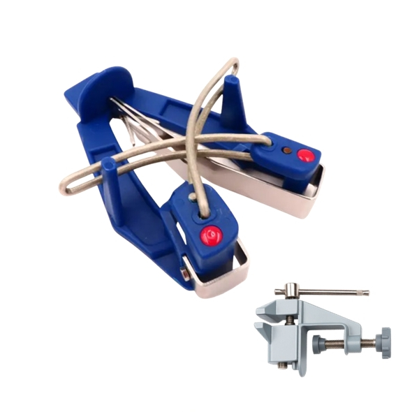 Dispozitiv Ascutit Cutite Sharp Easy si Mini Menghina din Fonta, prindere de masa, set 2 in 1, Albastru/Gri [2]
