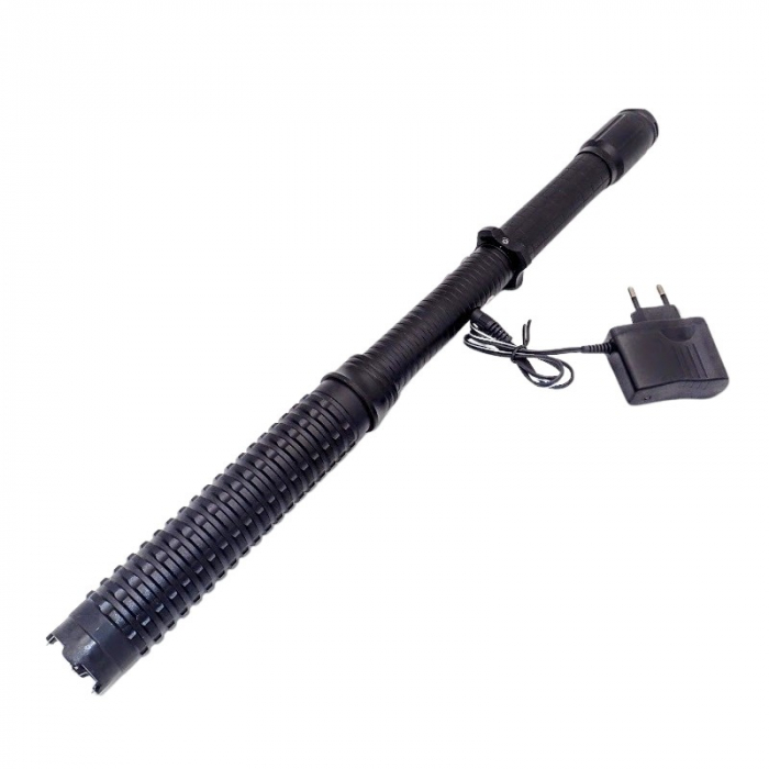 Baston cu electrosoc extensibil IdeallStore®, X10 Power, negru, full metalic, 49 cm [4]