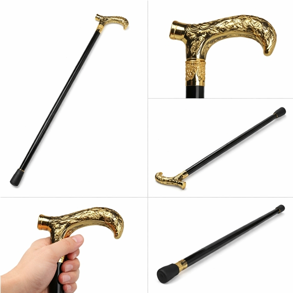 Baston de mers, decorativ, DEPOX®, metalic, 90 cm, auriu/negru [3]